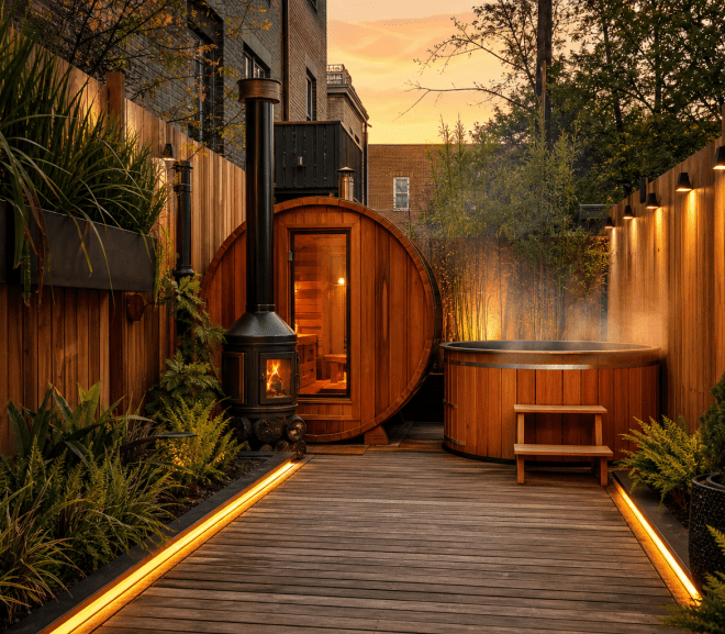 Small Yard, Big Spa: How to Fit a Barrel Sauna and Hot Tub in Tight Urban Backyards